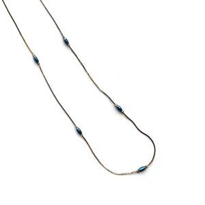 Vintage blue faux pearl necklace